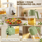 Oil Sprayer Bottle and Silicone Oil Brush Kitchen Combo Set