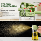2-in-1 Oil Sprayer and Dispenser Bottle, Glass, 500ml,